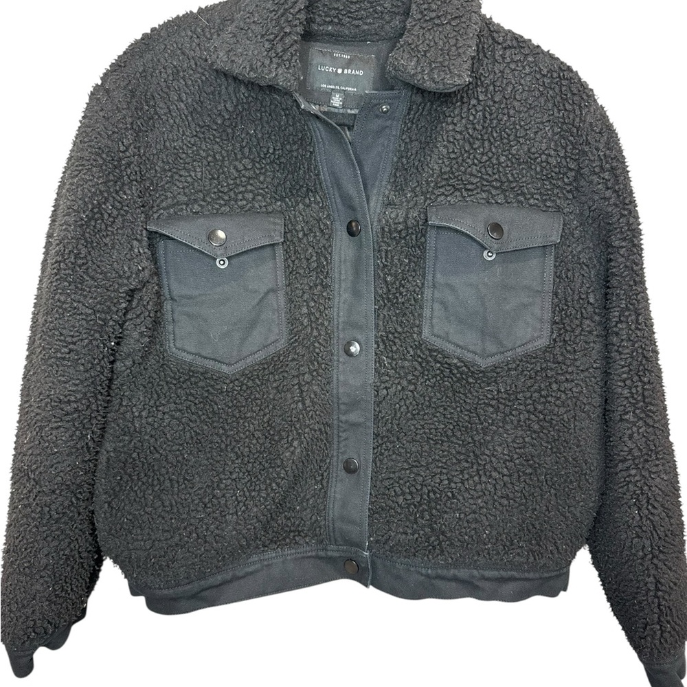 Lucky Brand Black Sherpa Jacket